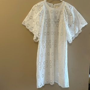 NWT Kate Spade, white eyelet shift dress, size S